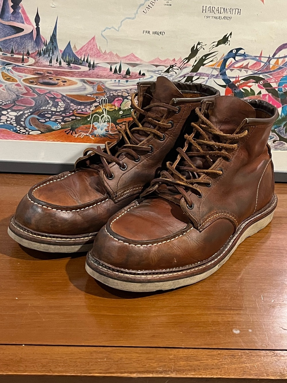 Red Wing Heritage 1907 Classic Moc Toe Boots – Size 12D – Copper Rough & Tough